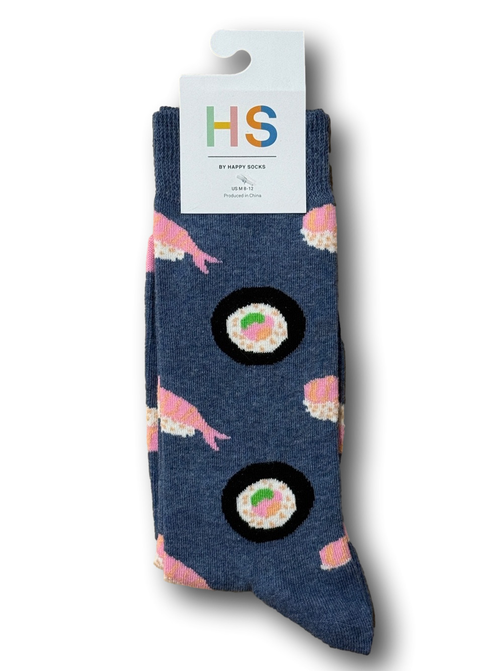 3/$18 Japanese Sushi Rolls Funny Novelty Crew Socks - NWT